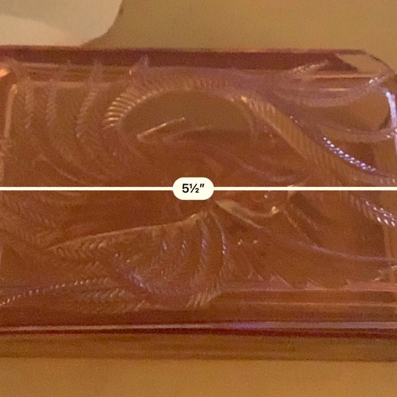 Vintage Indiana Glass Company Birds Paradise Candy Trinket Cigarette Box